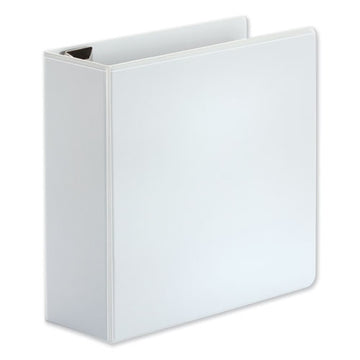 Universal® Deluxe Easy-to-open D-ring View Binder, 3 Rings, 4" Capacity, 11 X 8.5, White freeshipping - TVN Wholesale